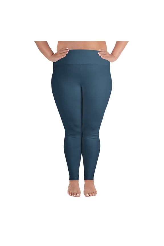 Arapawa, Navy Plus Size Leggings, Navy Leggings for Plus Size, Big Size Navy Leggings, Navy Leggings for Big Women
