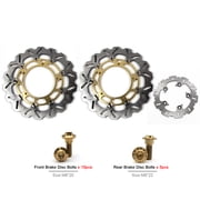 Arashi Front Rear Brake Discs Rotors Mounting Bolts Screws for Yamaha YZF R1 1000 2007 - 2014 / YZF R6 600 2005 - 2016 Motorcycle Parts Gold Rotor