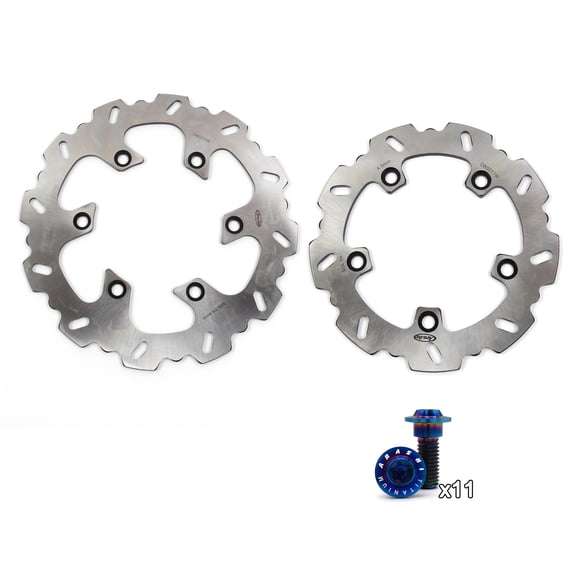 Arashi Front Rear Brake Disc Rotors and M8 Mounting Bolts Screws for Suzuki AN Burgman 250 1998 - 2002 / AN Burgman 400 1999 2000 Motorcycle Replacement Parts AN250 AN400