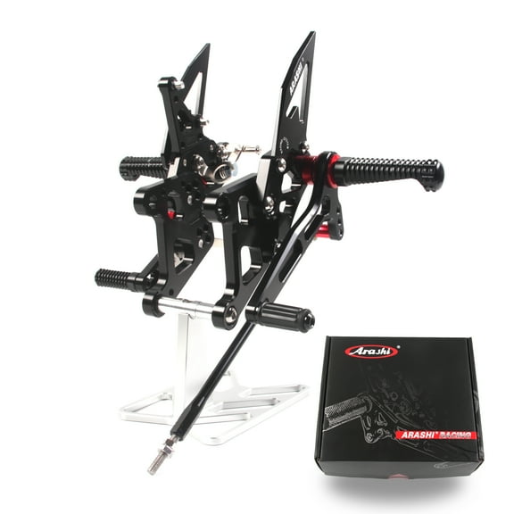 Arashi (Version 2.0) Adjustable Rearsets for HONDA CB300F CBR300R ABS 2015 - 2023 Motorcycle Accessories Foot Pegs Footrests Rear Set CBR 300 R CBR300 300R Black 2016 2017 2018 2019 2020