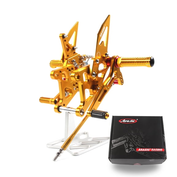 Arashi (Version 2.0)Adjustable Rearsets for HONDA CB300F CBR300R (ABS) 2015 - 2023 Motorcycle Accessories Foot Pegs Footrests Rear Set CBR 300 R CBR300 300R Gold 2016 2017 2018 2019 2020
