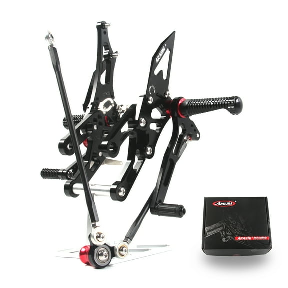 Arashi(Version 2.0) Adjustable Rearsets for HONDA CBR1000RR 2004 - 2007 / CBR600RR 2003 - 2005 2006 Motorcycle Accessories Footrests Foot Pegs Rear Set Black CBR 600 1000 CBR600 CBR1000 RR 600RR