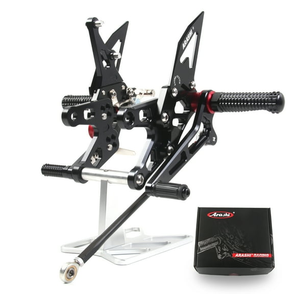 Arashi (Version 2.0) Adjustable Rearsets for KAWASAKI NINJA ZX10R ZX1000 2006 2007 Motorcycle Accessories Racing Foot Pegs Footrests Rear Set ZX-10R Black