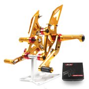ArashiVersion 2.0 Adjustable Rearsets for YAMAHA MT-07 MT07 FZ07 FZ-07 2014 - 2022 2015 2016 2017 2018 Motorcycle Accessories OEM Quick Shift Foot Pegs Footrests Rear Sets Gold