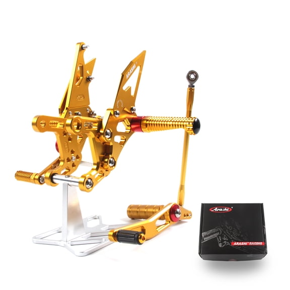 Arashi (Version 2.0) Adjustable Rearsets for YAMAHA YZF R1 1000 2009 - 2014 2010 2011 2012 2013 YZF-R1 Motorcycle Accessories Foot Pegs Footrests Rear Set Gold