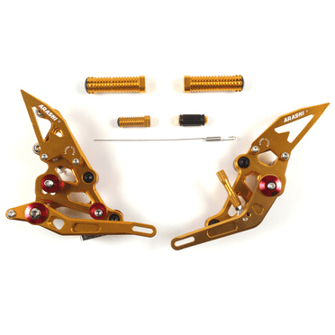 Arashi(Version 2.0) Adjustable Rearsets for YAMAHA MT07 FZ07 XSR700 2023-2025 Motorcycle Accessories Foot Pegs Footrests Rear Set MT-07 FZ-07 Gold