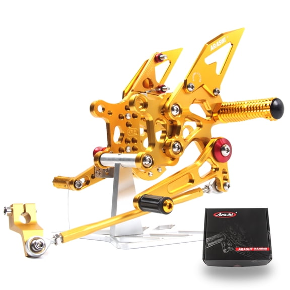 Arashi (Version 2.0) Rearsets for Aprilia RSV4 R / FACTORY RSV4R 2009 2010 2011 2012 Motorcycle Accessories Adjustable Footrests Foot Pegs Rear Sets Gold