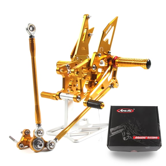 Arashi (Version 2.0) Rearsets for Honda CBR600RR 2007 2008 Motorcycle Accessories Adjustable Footrests Foot Peg Rear Sets CBR 600 CBR600 RR 600RR Gold 07 08