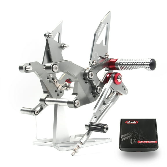 Arashi (Version 2.0) Rearsets for Kawasaki Z900 ZR900 2017 2018 2019 Motorcycle Accessories Adjustable Footrest Foot Peg Rear Sets Gray Reversed / GP Shift