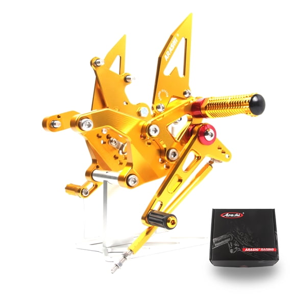 Arashi (Version 2.0) Rearsets for Kawasaki Z900 ZR900 2017 2018 2019 Motorcycle Accessories Adjustable Footrests Foot Peg Rear Sets Z 900 Gold Reversed / GP Shift