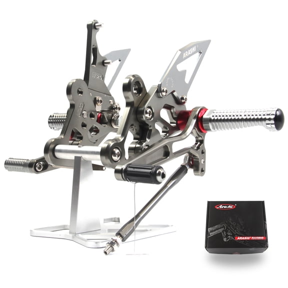 Arashi (Version 2.0) Rearsets for Suzuki GSX-S750 GSXS-750Z 2015 - 2022 / GSR750 2011 - 2017 Motorcycle Accessories Adjustable Footrests Rear Sets GSR 750 GSXS750Z GSXS750 Gray 2012 2013 2014 2016