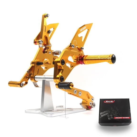 Arashi (Version 2.0) Rearsets for Suzuki GSXR1000 2009 - 2016 Motorcycle Accessories Adjustable Footrests Foot Peg Rear Sets GSX-R 1000 GSXR 1000 Gold 2010 2011 2012 2013 2014 2015