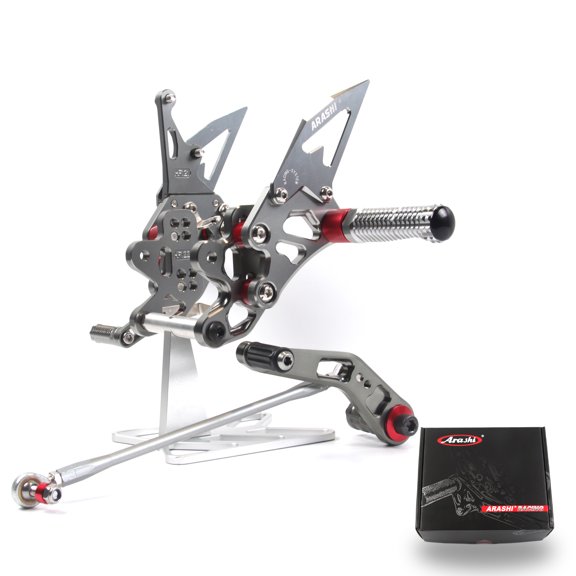 Arashi (Version 2.0) Rearsets for Suzuki GSXR600 GSXR750 2011 - 2023 Motorcycle Accessories Adjustable Footrests Rear Sets GSX-R 600 750 2022 2021 2020 2019 2018 Gray