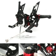 Arashi Version 2.0 Rearsets for Suzuki Hayabusa GSX1300R Gen 2 2008 - 2020 Motorcycle Adjustable Footrests FootPegs Rear Sets GSX-R 1300 Black 2009 2010 2011 2012 2013 2014 2015 2016 2017 2018 2019