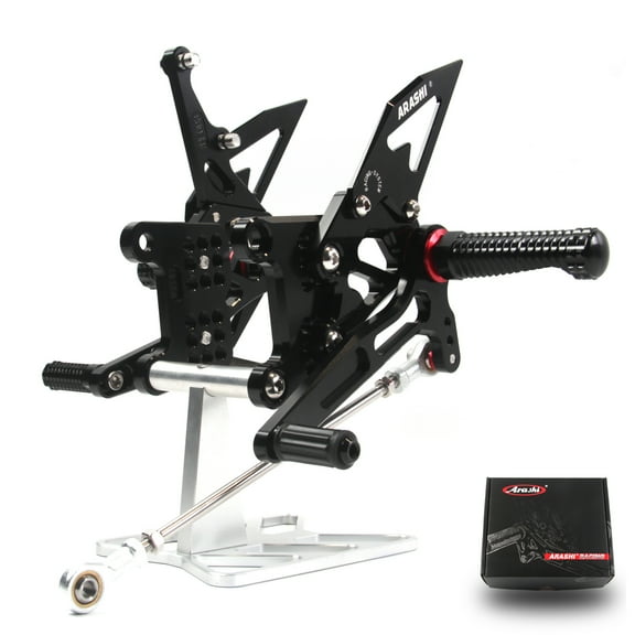 Arashi (Version 2.0) Rearsets for Triumph Speed Triple 1050 R 2005 - 2010 / Daytona T595 T509 955i 1997 - 2005 Motorcycle Accessories Adjustable Footrests Foot Pegs Black 2006 2007 2008 2009