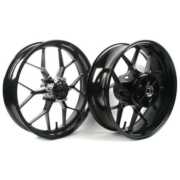 Arashi Wheel Rims Front & Rear, 17", Aluminum, Gloss Black for Honda CBR600RR 2007-2022