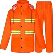 ARASIYAMA Men's rain suit Rain Gear for Men Waterproof High Visibility Reflective Heavy Duty Outdoor All-Sport Work