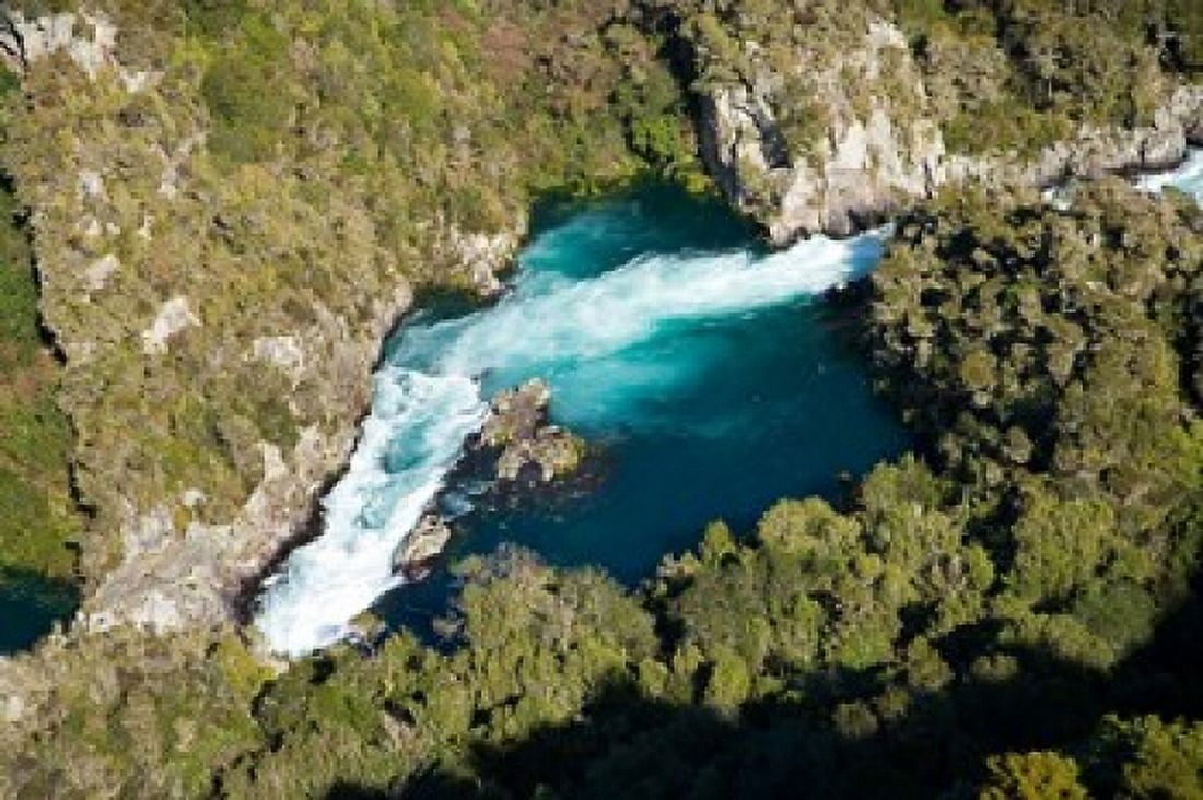 Aratiatia Rapids Waikato River near Taupo North Island New Zealand Canvas Art - David Wall DanitaDelimont (34 x 23)