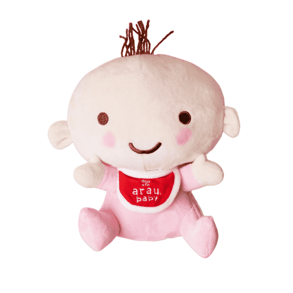 Arau Baby Pukuchan Plushy Toy Doll - Soft, Cute, Snuggly, Nap Time, Playtime, Adventures, Newborns, Infants, Toddlers, Kids, Perfect for All Ages