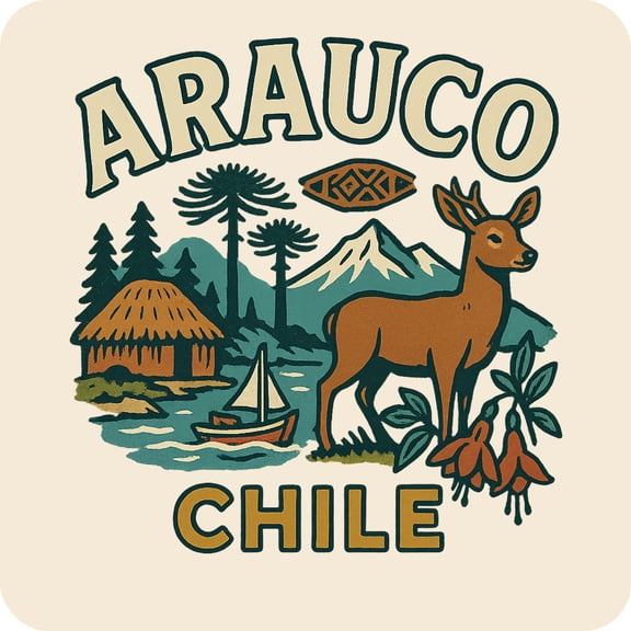 Arauco Chile Keepsakes Souvenir Vinyl Sticker – Destination Travel Keepsake Collectible (3-Inches Wide)