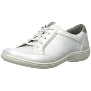 Aravon Womens Bromly Oxford Lace Up Sneaker Shoes, Silver, US 6.5