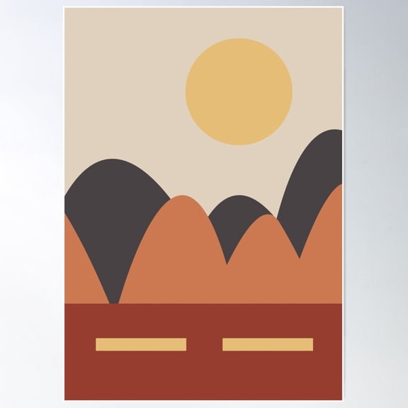 Araw At Kalsada Poster Wall Art, Modern Wall Decor For Living Room Bedroom, 8x12 UNFRAMED