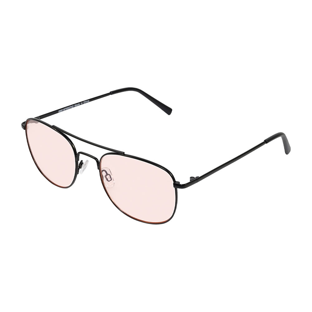 Aray Matte Black Night Driving Glasses Sunglasses in Rose Lens for Adults