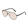 thumbnail image 1 of Aray Matte Black Aviator Night Driving Glasses Sunglasses in Rose Lens Unisex Adult., 1 of 5