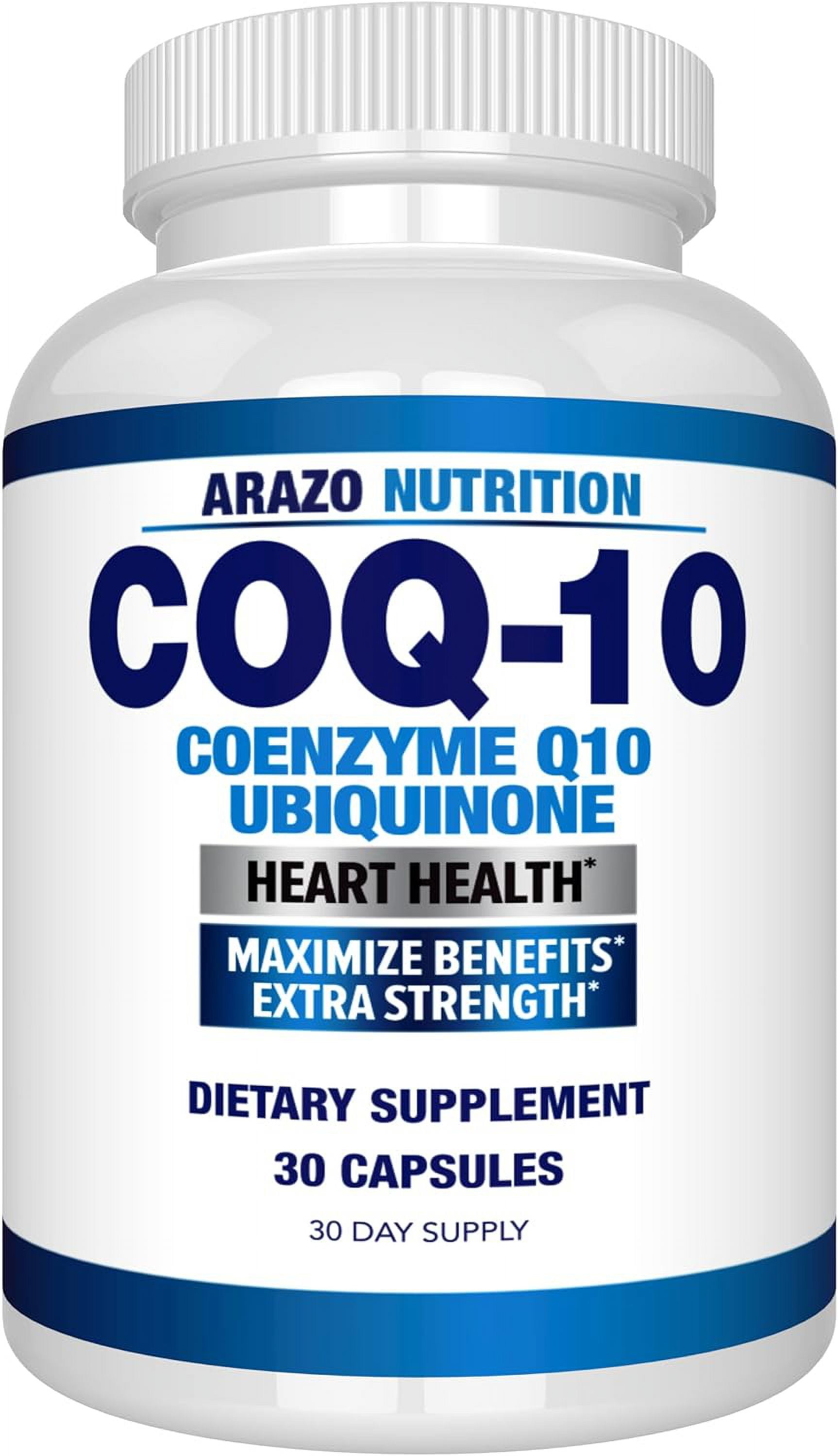 Arazo Nutrition CoQ10 Ubiquinone Coenzyme Q g Maximum Strength