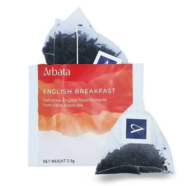Arbata English Breakfast Tea, 24 Pyramid Tea Bags High Caffeine Tea