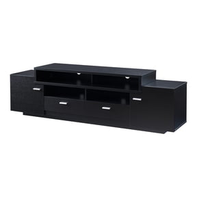 Arbejde Contemporary Wood Multi-Storage 72-in TV Stand, Black