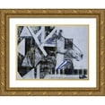 thumbnail image 1 of Arbel, Lori 32x25 Gold Ornate Wood Framed with Double Matting Museum Art Print Titled - Blue Horse I, 1 of 4