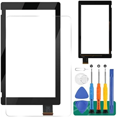 Arbilato Nintendo Switch V2 Screen Replacement with Tempered Glass Opening Tool Kit for HAC-001(-01)