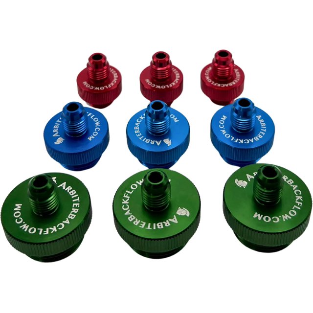 Arbiter Backflow Quick Connect Test Fittings (Aluminum, Complete Set of