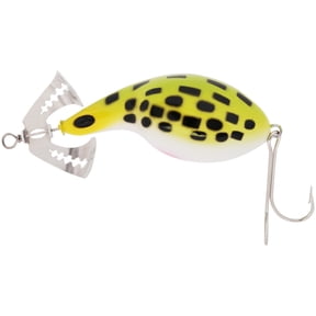 Arbogast Buzz Plug Jr. Buzzbaits 2 3/8" Frog White Belly 5/8 oz.
