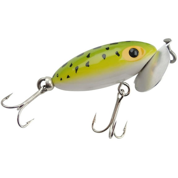 Arbogast G630-06 Jitterbug Topwater Lure, 2", 1/4 oz, Frog/White Belly