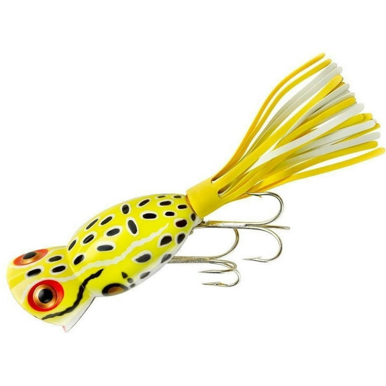  Arbogast Hula Popper Topwater Fishing Lure, White/Red Head,  G750 (2 1/4 in, 5/8 oz) : Fishing Topwater Lures And Crankbaits : Sports &  Outdoors