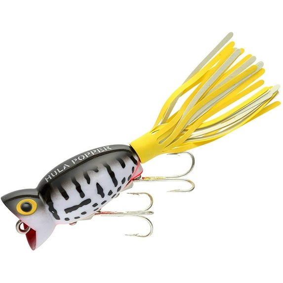 Arbogast Hula Popper 3/8 oz Fishing Lure - Coach Dog/Orange Belly