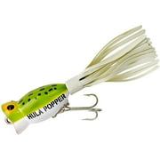 Arbogast Hula Popper 5/8 oz Fishing Lure - Frog/White Belly