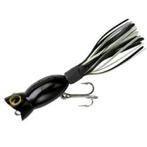 Arbogast Hula Popper Topwater Baits 1 1/4" Black 3/16 oz.