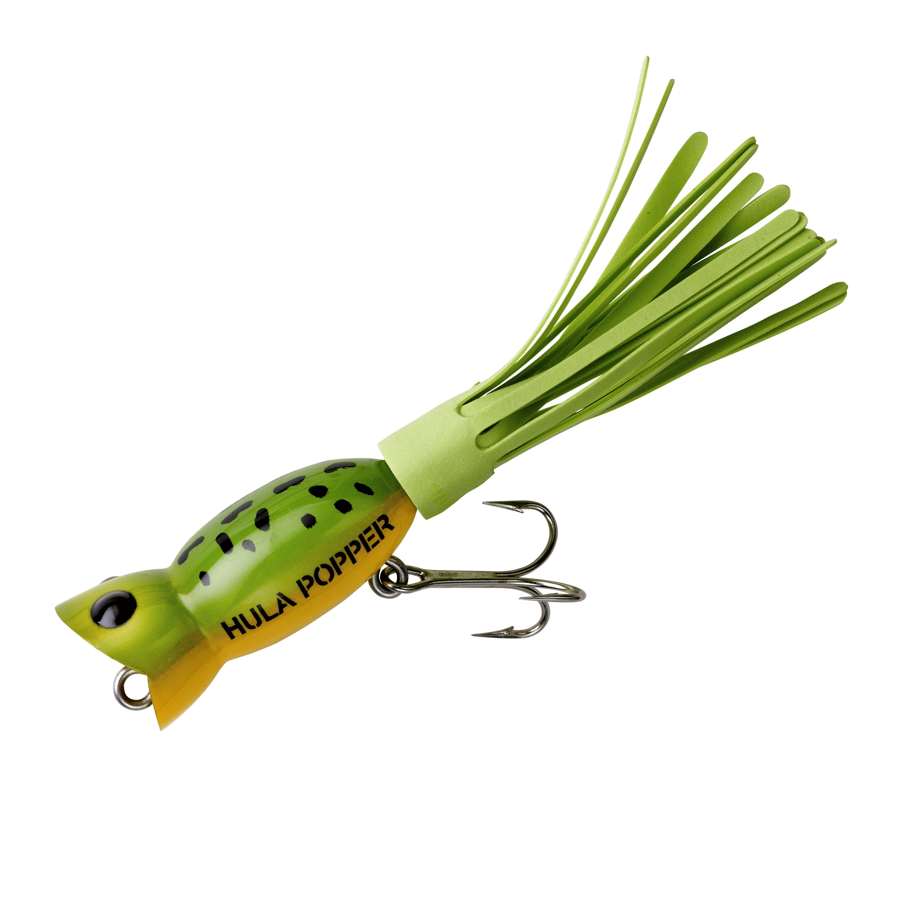 Arbogast Hula Popper Topwater Baits 1 1/4 Frog Yellow Belly 3/16 oz. 