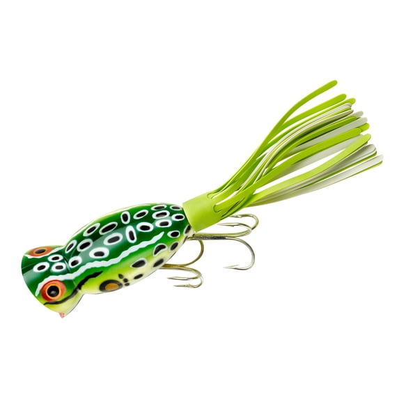 Arbogast Hula Popper Topwater Lure 2" Leopard Frog 3/8 oz.