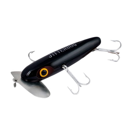Arbogast Jitterbug XL Topwater Baits 4 1/2" Black 1 1/4 oz.