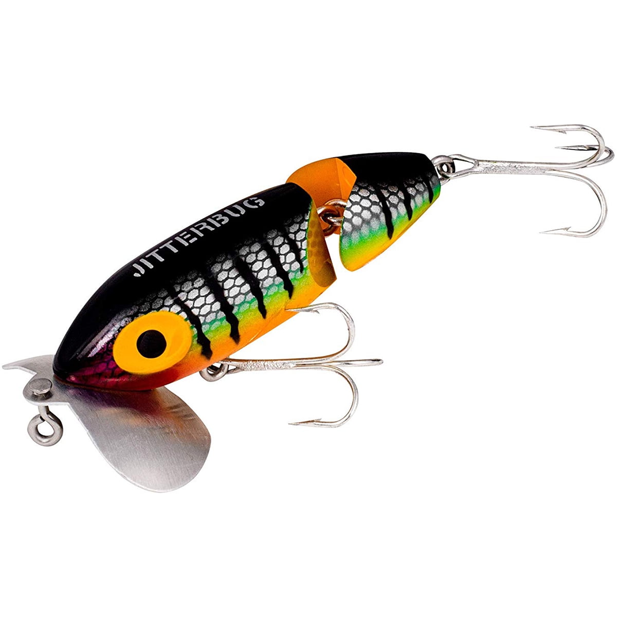 Arbogast Jointed Jitterbug 5/8 Oz Fishing Lure - Frog/white Belly