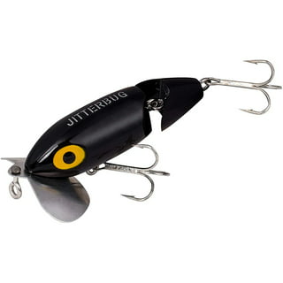Jitterbug Topwater Lure, 2, 1/4 oz, Frog/White Belly, Floating