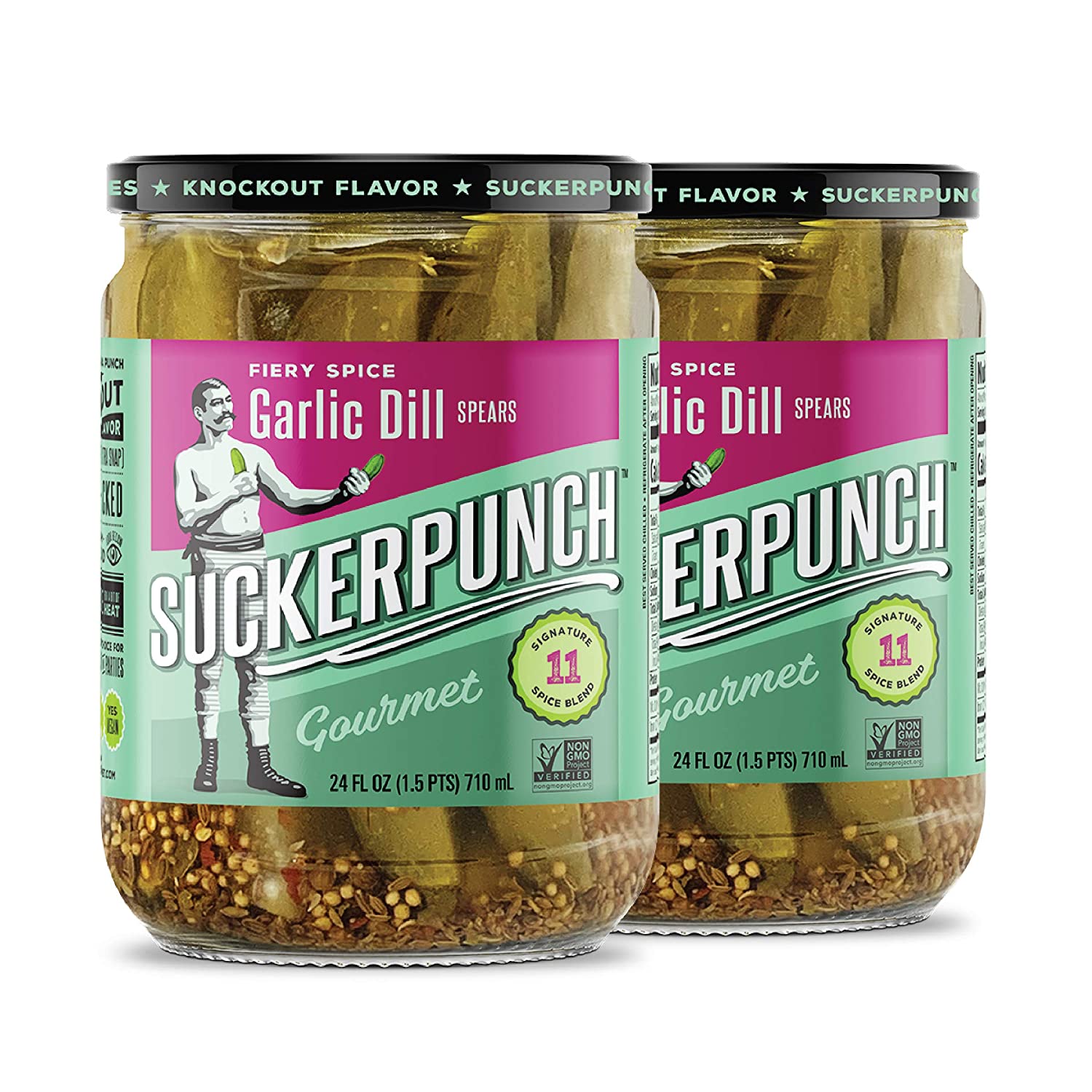 Arbol Spicy Dill Spears, Hot, Spicy Gluten Free Pickles, Sugar Free