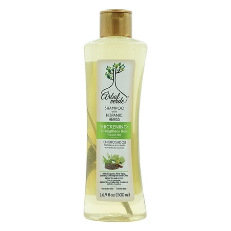 Arbol Verde Natural Hair Thickening Shampoo with Hispanic Herbs, 16.9 fl oz