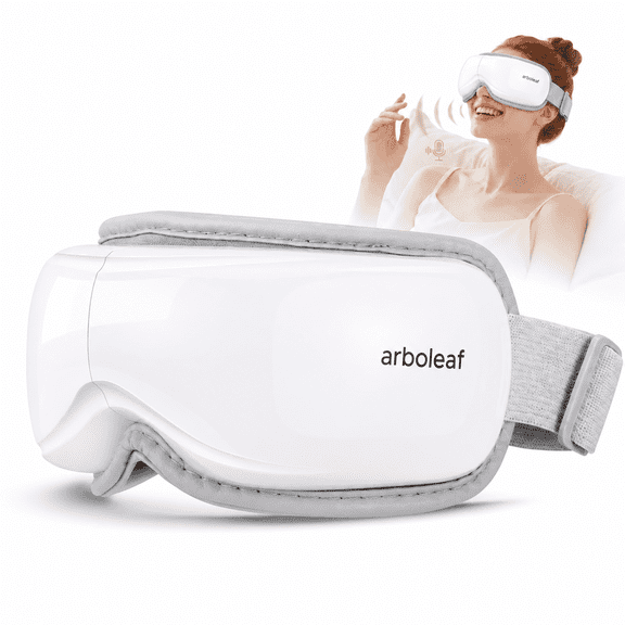 Arboleaf Eye Massager with Heat, Heated Massage Eye Mask with Music | Vibration Massage for Head Tension, Eye Strain, Dry Eyes & Dark Circles