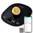 thumbnail image 1 of Arboleaf Smart Food Scale, 22lb Digital Food Scale with Nutritional Calculator & App, Precision 0.1oz/0.5g, Black, 1 of 9
