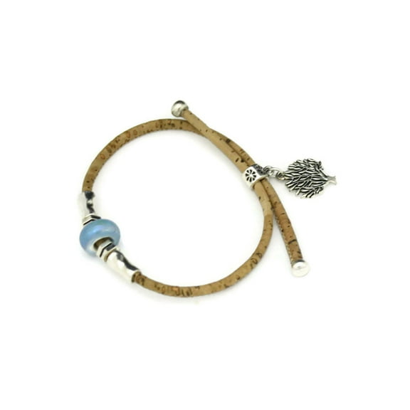 Arbor Blue Cork Essential Oil Diffuser Bracelet- Adjustable